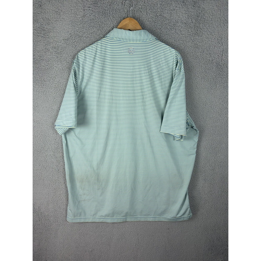 Vineyard Vines Polo Shirt Mens XL Green Stripe On-The-Go Sankaty Golf Stretch - Picture 6 of 9